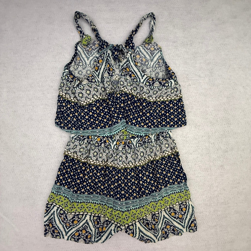 Matilda Jane Romper Girls 10 Blue Floral Boho Sleeveless Rayon Summer - Picture 14 of 15